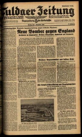 Ausgabe vom Freitag, den 01. November 1940.