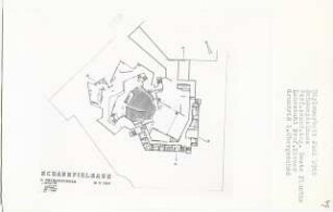 Schauspielhaus, Berlin-Tiergarten (Diplomarbeit bei Willy Kreuer): Grundriss 1. Obergeschoss 1:200