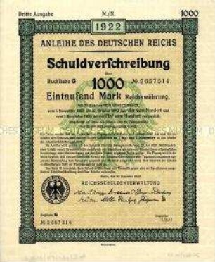 Anleihe des Deutschen Reichs über Fünftausend Mark