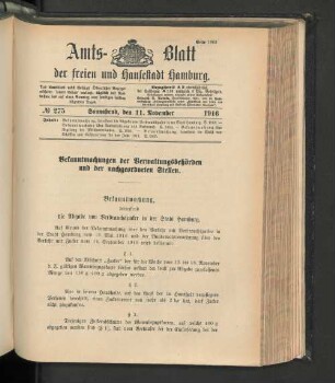 No. 275, 11. November 1916