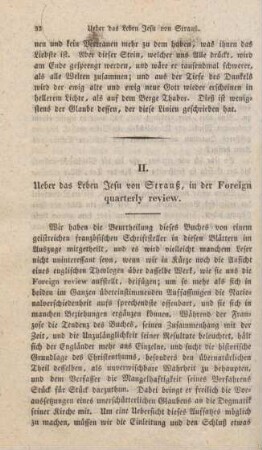 32-46 Ueber das Leben Jesu von Strauß, in der Foreign quarterly review