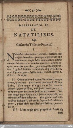 Dissertatio IX. De Natalibus