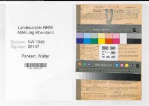 Entnazifizierung Walter Pankert , geb. 23.03.1899 (Polizeibeamter)