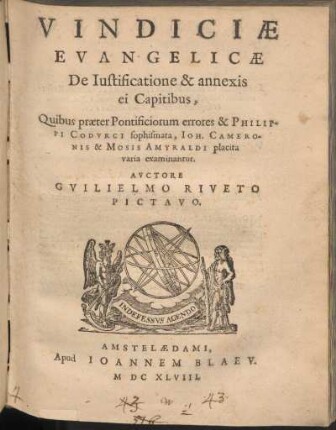 Vindiciae evangelicae de iustificatione et annexis ei capitibus