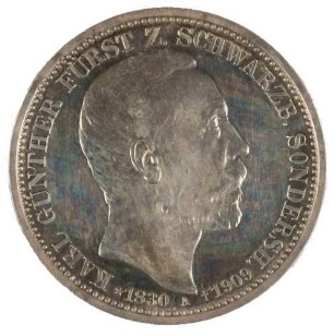 3 Mark - Tod des Fürsten Karl Günther von Schwarzburg-Sondershausen
