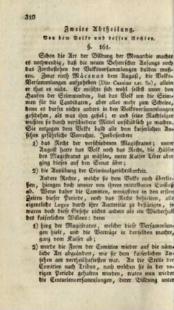 Zweite Abtheilung. Von dem Volke und dessen Rechten