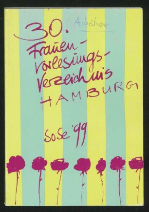SS 30.1999: Frauenvorlesungsverzeichnis