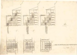 Hildebrand, Adolf von; Wien (Österreich); Theaterbau für Wien - Zur Erläuterung der Theatertreppe (Grundrisse, Schnitte)