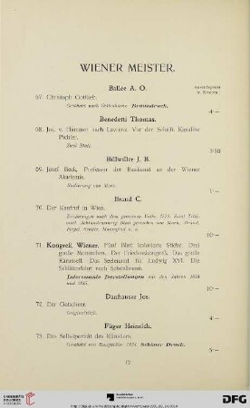 Wiener Meister (Nr. 67-119)