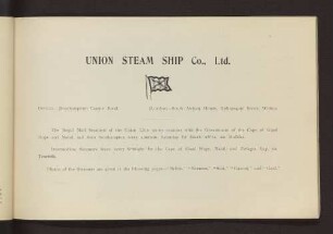 Union Steam Ship Co., Ltd.