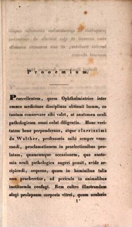 De prolapsu corporis vitrei experimenta