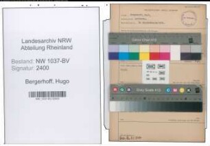 Entnazifizierung Hugo Bergerhoff , geb. 12.11.1881 (Apotheker)