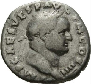 Denar des Vespasian aus dem Münzhort von Osterburken