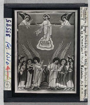 München, Staatsbibliothek, Clm 4452 (Perikopenbuch Heinrichs II.), Fol.131v: Himmelfahrt Christi