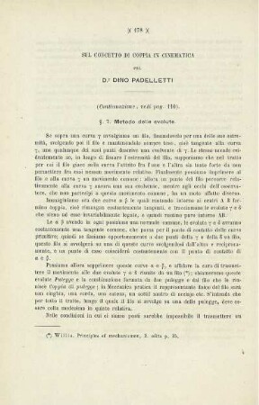 Sul concetto di coppia in Cinematica.