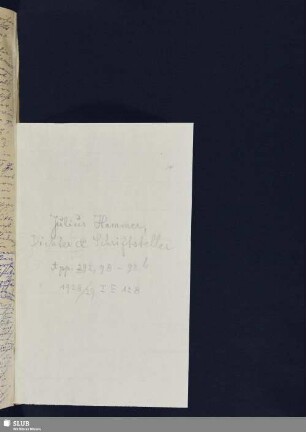 98-98b. Hammer, Julius