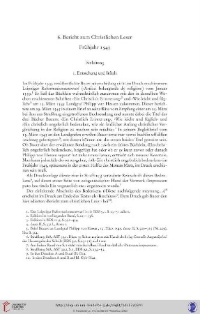 6. Bericht zum Christlichen Leser, Frühjahr 1545