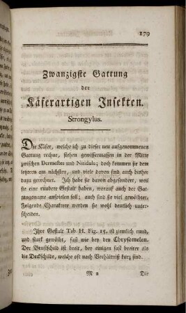 Zwanzigste Gattung der Käferartigen Insekten. Strongylus.