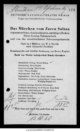 Das Märchen vom Zaren Saltan [...]