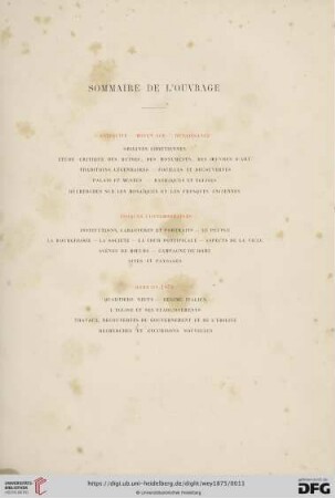 Sommaire de l´ouvrage