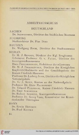 Arbeitsausschuss