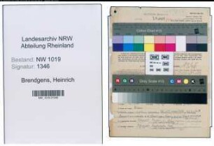 Entnazifizierung Heinrich Brendgens , geb. 18.11.1887 (Lehrer)