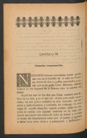 Capítulo VI - Situación comprometida.