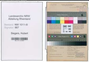 Entnazifizierung Hubert Siegers , geb. 05.09.1907 (Jugendobmann)