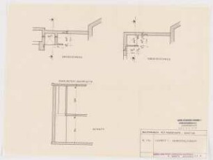 Portland Zementfabrik, Hardegsen Kantinenanbau: Detailplan Fahrstuhlschacht, Schnitt 1:50