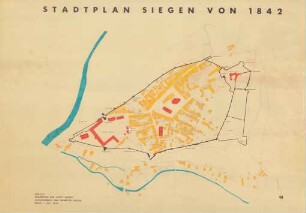 Stadtplan Siegen von 1842