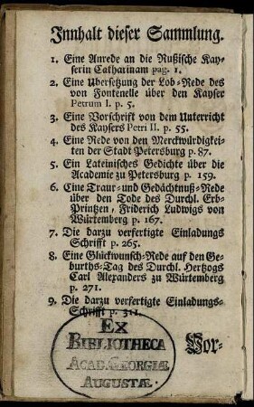 Innhalt dieser Sammlung.