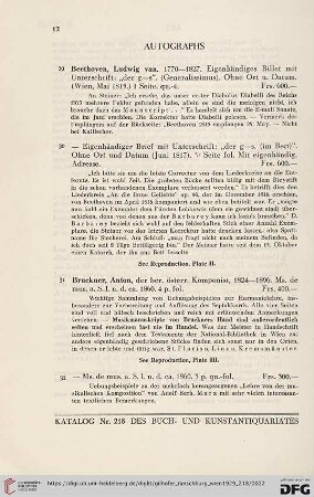 Autographs (No. 29 - 41)