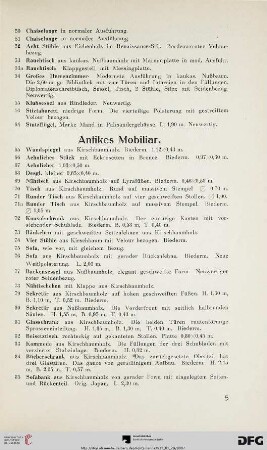 Antikes Mobiliar (Nr. 65-178)
