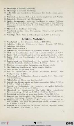 Antikes Mobiliar (Nr. 65-178)