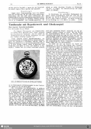 Taschenuhr mit Repetierwerk und Glockenspiel