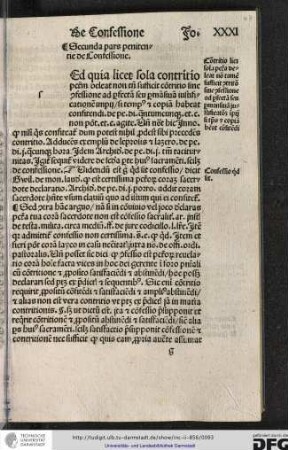 Secunda pars penitentie de confessione.