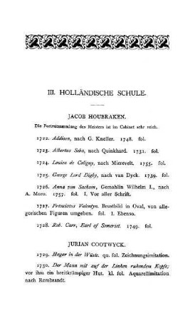 III. Holländische Schule
