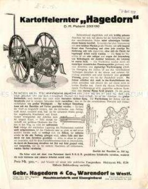 Kartoffelernter "Hagedorn"