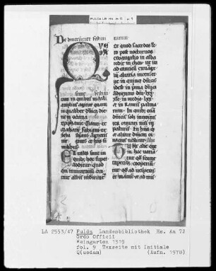 Ordo officii — Initiale Q(uedam), Folio 9recto