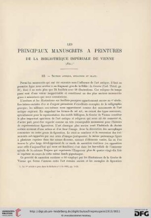 3: Les principaux manuscrits a peintures de la Bibliothèque Impérial de Vienne, [2]