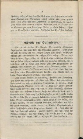 Adresse aus Holzminden.