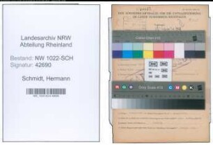 Entnazifizierung Hermann Schmidt , geb. 18.01.1894 (Kaufmaennischer Angestellter)