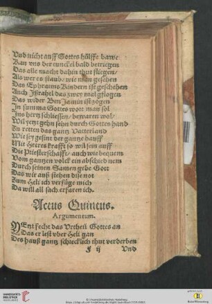 Actus Quintus