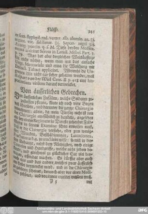 Von äusserlichen Gebrechen.