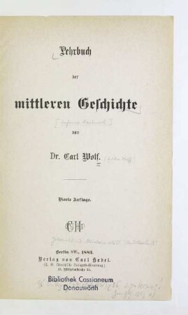 2: Lehrbuch der mittleren Geschichte
