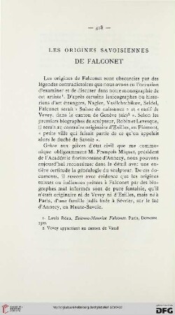 Les origines savoisiennes de Falconet
