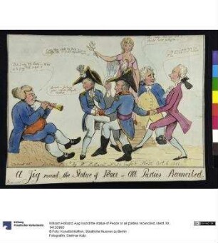 A jig round the statue of Peace or all parties reconciled