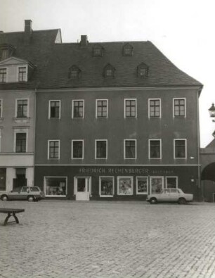 Annaberg-Buchholz, Markt 4. Wohn- und Geschäftshaus (M. 18. Jh.). Straßenfront