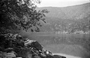 Vogesen: Schwarzer See, Lac Noire, Schwarzer See mit Kraftwerk, ohne Kraftwerk