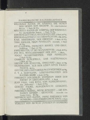 Hamburgische Hausbibliothek